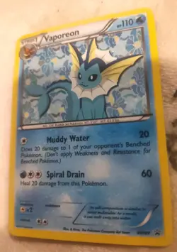Pokemon Vaporeon BW89 Black & White Promo Holo #134 Bubble Jet Pokemon - Image 1