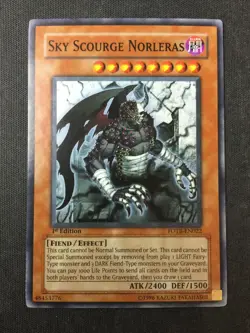 Yu-Gi-Oh TCG #FOTB-EN022 Sky Scourge Norleras 1st Edition Super Rare MP - Image 1
