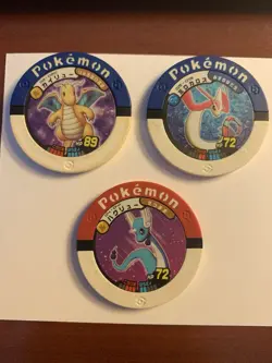 Dragonite Milotic Dragonair Pokemon Battrio Arcade Coin Lot TOMY Nintendo Japan - Image 1