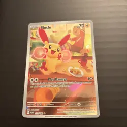 Plusle Paradox Rift Holo Illustration Rare Pokemon TCG Card 193/182 - Image 1