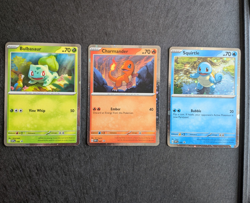 Bulbasaur 046 Charmander 047 Squirtle 048 SVP 151 Promo Pokemon Card NM - Image 1