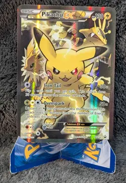 Pikachu EX Black Star Promo Card XY124 Red Blue Collection LP - Image 1