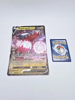 Pokemon TCG Regidrago V SWSH281 Oversized Black Star Promo Crown Zenith MINT - Image 1