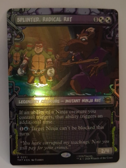 Splinter, Radical Rat Showcase FOIL NM Teenage Mutant Ninja Turtles TMNT MTG - Image 1