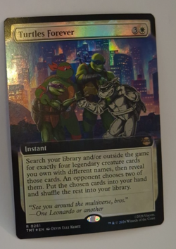 Turtles Forever Extended Art FOIL NM Teenage Mutant Ninja Turtles TMNT MTG Magic - Image 1