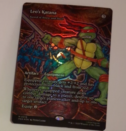 Leo's Katana Borderless Poster FOIL NM Teenage Mutant Ninja Turtles TMNT MTG - Image 1