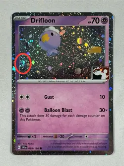 SWIRL Drifloon 089/198 Play! Prize Pack Series 4 Cosmos Holo Promo Pokemon LP - Image 1