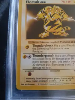 Pokemon 1999 BASE SET SHADOWLESS #20 ELECTABUZZ PSA 7 RARE - Image 2