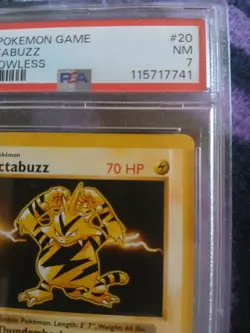 Pokemon 1999 BASE SET SHADOWLESS #20 ELECTABUZZ PSA 7 RARE - Image 4
