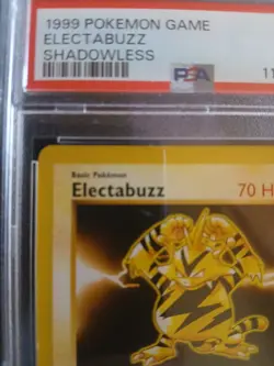 Pokemon 1999 BASE SET SHADOWLESS #20 ELECTABUZZ PSA 7 RARE - Image 5