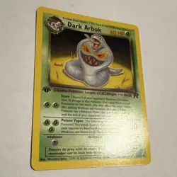Pokemon 1st Edition Dark Arbok Team Rocket 19/82 Rare Regular English Card - Image 3