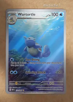 Pokemon Wartortle 171/165 Sv: Scarlet & Violet 151 Illustration Rare Holo 100 HP - Image 1