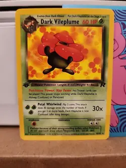 Pokemon Dark Vileplume Team Rocket 1st Edition WOTC Vintage 30/82💎NM💎 - Image 1