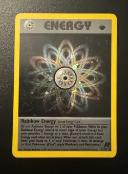 Pokemon TCG Team Rocket Rainbow Energy Holo Rare 1st Edition (17/82) - Image 1