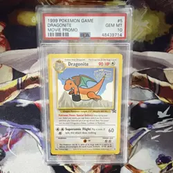 Pokemon TCG 1999 Dragonite Movie Promo 5 PSA 10 GEM MT - Image 1