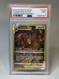 Pokemon Giratina VSTAR Crown Zenith Secret Rare Full Art #GG69 PSA 9 Mint - Image 1