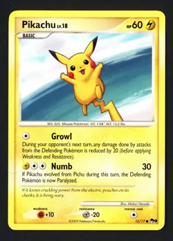 Pikachu 015/017 POP Series 9 Common Pokemon TCG - Image 1