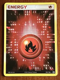 Fire Energy 102/106 Holo EX Emerald with Swirl Pokemon TCG - Image 1