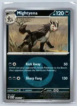 MIGHTYENA - 129/217 (ENERGY SYMBOL PATTERN) ME: ASC POKEMON REVERSE HOLO NM - Image 1