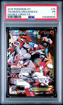 2015 Pokemon Xy Double Crisis #15 Tm.Mgm'S.Groudon Ex Double Crisis-Fa PSA 1 - Image 1
