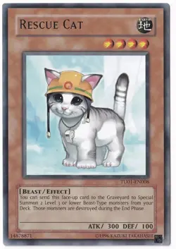 Rescue Cat Yu-Gi-Oh! TU01-EN008 Rare - Image 1