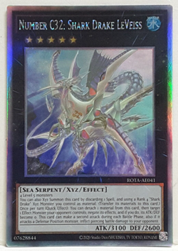 Yugioh Asian-English Number C32: Shark Drake LeVeiss ROTA-AE041 HOLOGRAPHIC FOIL - Image 1