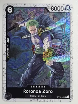 One Piece TCG | Roronoa Zoro - (Pirate Foil) | ST14-013 | PRB-02 | Foil English - Image 1