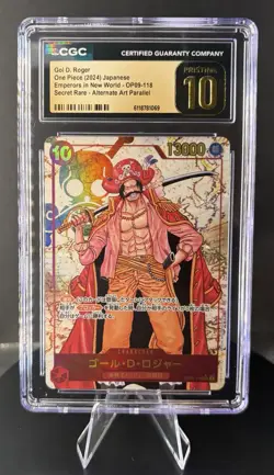 Bandai Gol D. Roger Alternate Art Secret Rare Foil OP09-118 PSA 10 One Piece Jp - Image 1