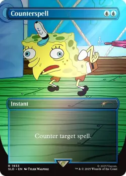 Counterspell - 1933 - Foil Spongebob Secret lair - Magic MTG SLD - Near Mint - Image 1