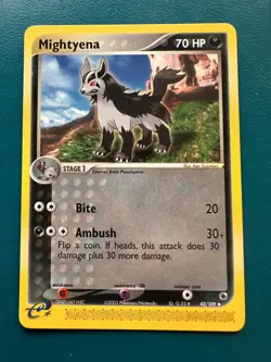 Ruby and Sapphire Mightyena - Common/Uncommon Pokemon Card - NM - Image 1