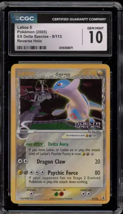 Pokemon Latios EX Delta Species Reverse Holo Rare #9 CGC 10 Gem Mint - Image 1