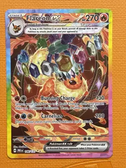 Pokemon Flareon ex Special Illustration Rare SIR 146/131 Prismatic Evolutions NM - Image 1