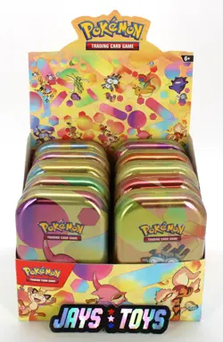 Pokemon TCG Scarlet & Violet 151 Mini Tin Display with 10 Sealed Tins - Image 1