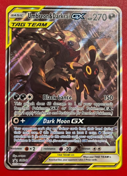Darkrai & Umbreon GX - SM241 - Black Star Promo Pokemon Jumbo Oversized Card - Image 1