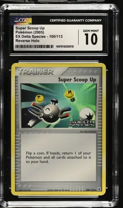 2005 Pokemon EX Delta Species Super Scoop Up Reverse Foil #100 CGC 10 GEM MINT - Image 1