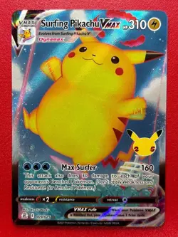 Surfing Pikachu VMAX - 009/025 - Full Art, Celebrations - Pokemon Card - NM - Image 1