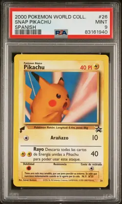PSA 9 Pikachu - 26, 2000 Pokemon World Collection - Spanish - Pokemon Card - Image 1