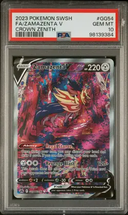 PSA 10 Zamazenta V - GG54/GG70 Crown Zenith - Galarian Gallery - Pokemon Card - Image 1