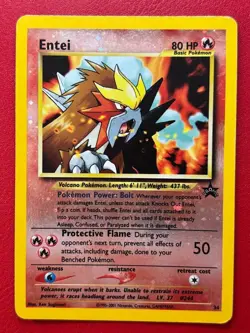 Entei - 34 - Reverse Holo WOTC Black Star Promo - Pokemon Card - MP - Image 1
