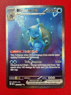 Blastoise EX - 200/165 - Special Illustration Rare, 151 English - Pokemon - NM - Image 1