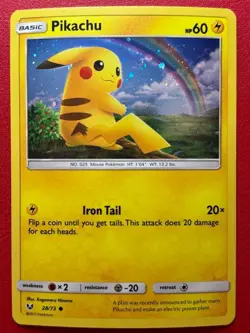 Pikachu - 28/73 - Cosmos Holo Black Star Promo Shining Legends - Pokemon - NM - Image 1