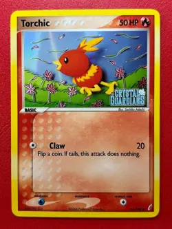 Torchic - 65/100 - Reverse Holo, EX Crystal Guardians - Pokemon Card - LP - Image 1