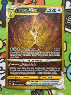 Arceus VSTAR GG70/GG70 Galarian Gallery Secret Rare Crown Zenith Pokemon Card NM - Image 1