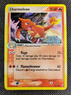 Charmeleon - 29/100 - Reverse Holo, Crystal Guardians - Pokemon Card - Near Mint - Image 1