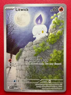 Litwick - 101/086 - Illustration Rare, White Flare - Pokemon Card - Near Mint - Image 1