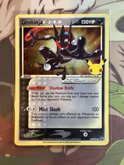 Pokemon TCG Greninja Gold Star SWSH144 - Celebrations Black Star Promo - Image 1