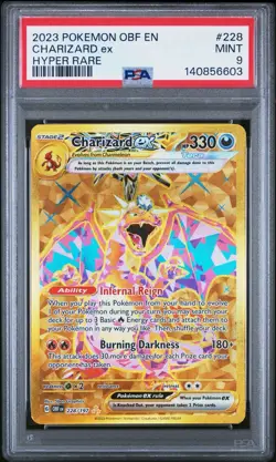 Pokemon TCG Charizard ex Obsidian Flames 228/197 Hyper Rare Holo PSA 9 - Image 1