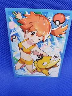 Pokemon Center Japan Misty and Psyduck Individual Card Sleeve TCG Deck Shield - Image 2