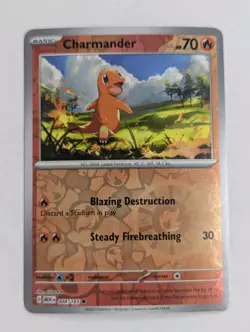 Charmander - 004/165 - Common - Reverse Holo - 151 - Pokemon TCG NM - Image 1