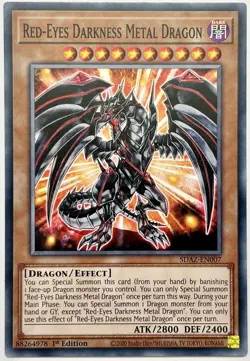 SDAZ-EN007 Red-Eyes Darkness Metal Dragon - Common 1st Edition Near Mint YuGiOh - Image 1